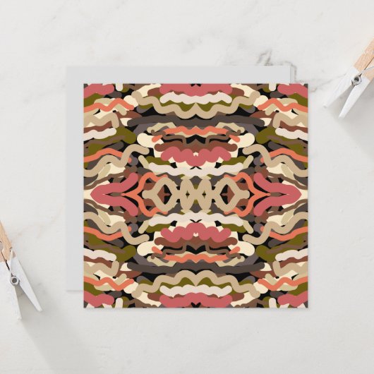 Zuidwest Squigggly Wiggly Earth Toon Abstract Kaart (Voorkant / Achterkant in situ)