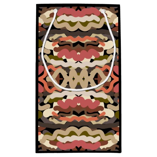 Zuidwest Squigggly Wiggly Earth Toon Abstract Klein Cadeauzakje (Achterkant)