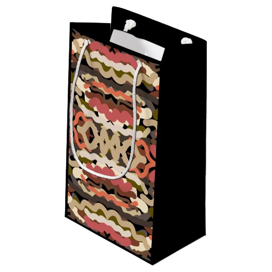 Zuidwest Squigggly Wiggly Earth Toon Abstract Klein Cadeauzakje (Achterkant Gekanteld)