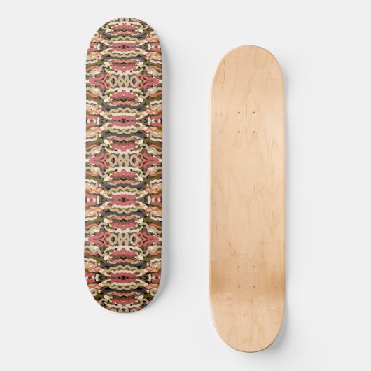 Zuidwest Squigggly Wiggly Earth Toon Abstract Persoonlijk Skateboard (Voorkant)
