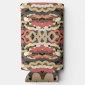 Zuidwest Squigggly Wiggly Earth Toon Abstract Seltzer Blikjeskoeler (Achterkant)