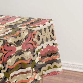 Zuidwest Squigggly Wiggly Earth Toon Abstract Tafelkleed