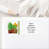 Zuidwest-stijl Cactus Return Address Label (Insitu)