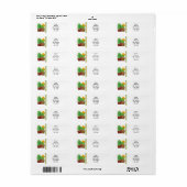 Zuidwest-stijl Cactus Return Address Label (Full Sheet)