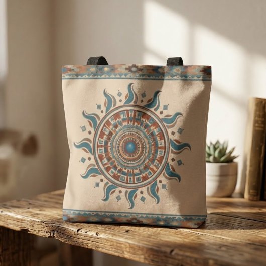 Zuidwest Sun Mandala Tote Tas