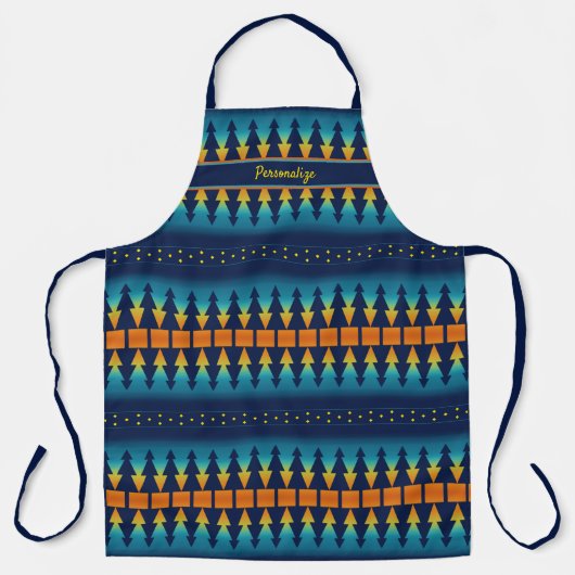 Zuidwest Sunset Pines & Sterrenhemel Geometrisch Schort (Voorkant)