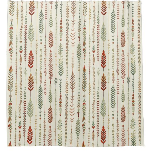 Zuidwest Terra Cotta Boho Douchegordijn (Voorkant)