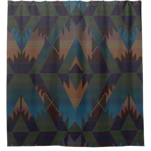 Zuidwest Tribal Pattern Douchegordijn (Voorkant)