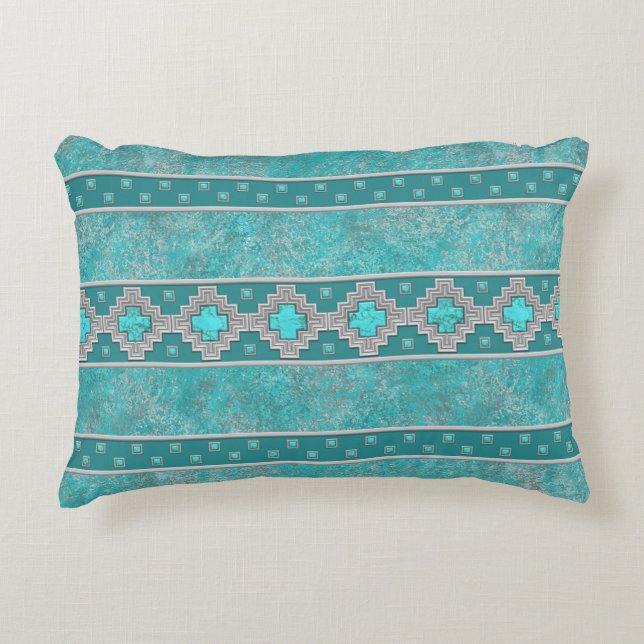Zuidwest Turquoise Decoratief Kussen (Voorkant)