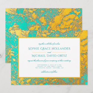 Zuidwest Turquoise en Gouden Mineralen Kaart