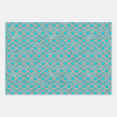 Zuidwest Turquoise geometrische patronen Inpakpapier Vel (Voorkant 3)