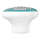 Zuidwest Turquoise Keramische Knop (Zijkant)