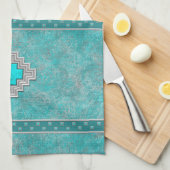 Zuidwest Turquoise Theedoek (Quarter Fold)