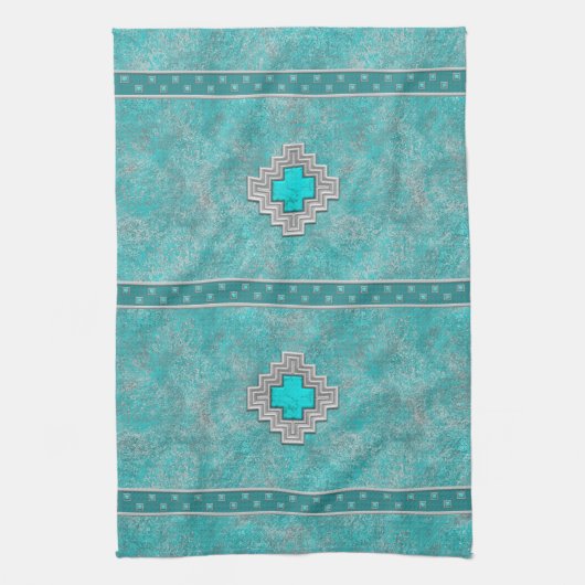 Zuidwest Turquoise Theedoek (Verticaal)