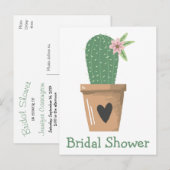 Zuidwest Vrijgezellenfeest Groene Cactus Succulent Uitnodiging Briefkaart (Voorkant / Achterkant)