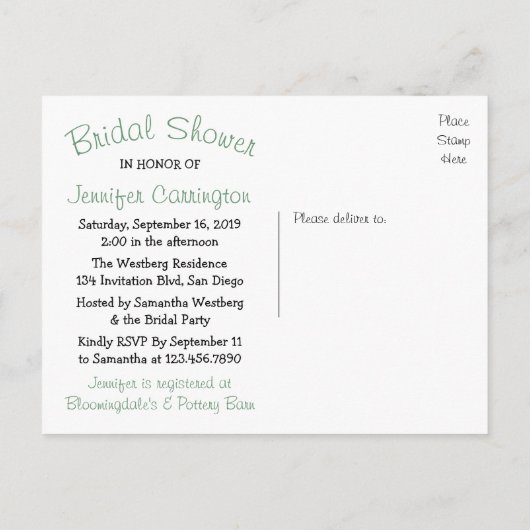 Zuidwest Vrijgezellenfeest Groene Cactus Succulent Uitnodiging Briefkaart (Achterkant)