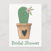 Zuidwest Vrijgezellenfeest Groene Cactus Succulent Uitnodiging Briefkaart (Voorkant)