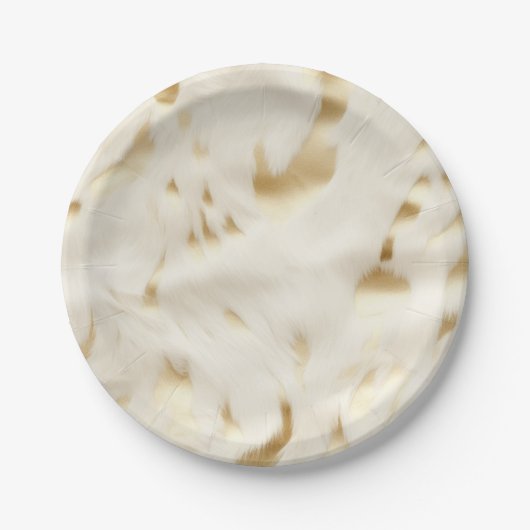 Zuidwest Western Goud Wit Koeienhuid Papieren Bordje (Voorkant)