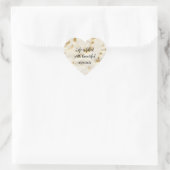 Zuidwest Western Goud Witte Koeienhuid Hart Sticker (Tas)