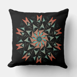 Zuidwest Westerne grafische print zwart Kussen