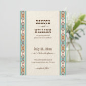 Zuidwest-westerne ranch cowgirl bruiloft kaart (Staand voorkant)