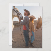 Zuidwest-westerne ranch cowgirl redt de datum kaart (Achterkant)