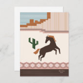 Zuidwest Wild Brown Horse Blank Briefkaart (Voorkant / Achterkant)
