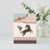 Zuidwest Wild Brown Horse Briefkaart (Staand voorkant)
