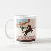 Zuidwest Wild Brown Horse & Cactus Koffiemok (Links)