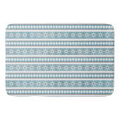 Zuidwest Winter Blue Geometric Snowflake Pines LG Badmat (Voorkant)