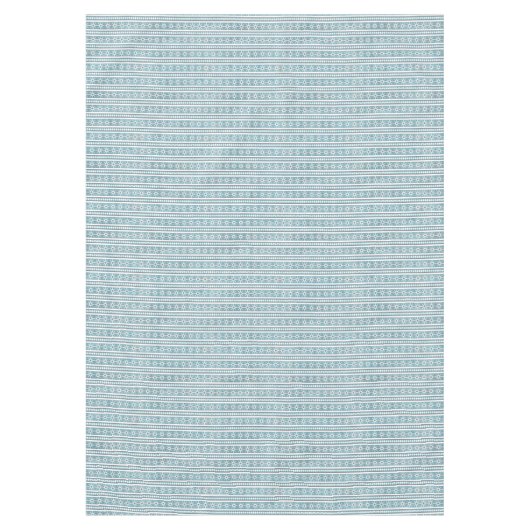 Zuidwest Winter Geometrische Sneeuwvlok Pine Blue Tafelkleed (Voorkant)