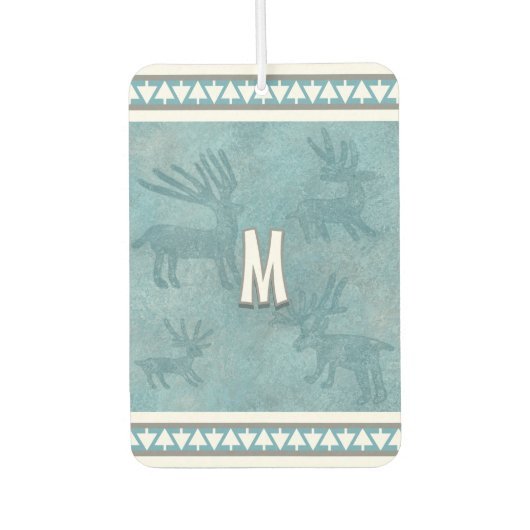 Zuidwest Winter Herten en Pine Trees Gepersonalise Luchtverfrisser (Voorkant)