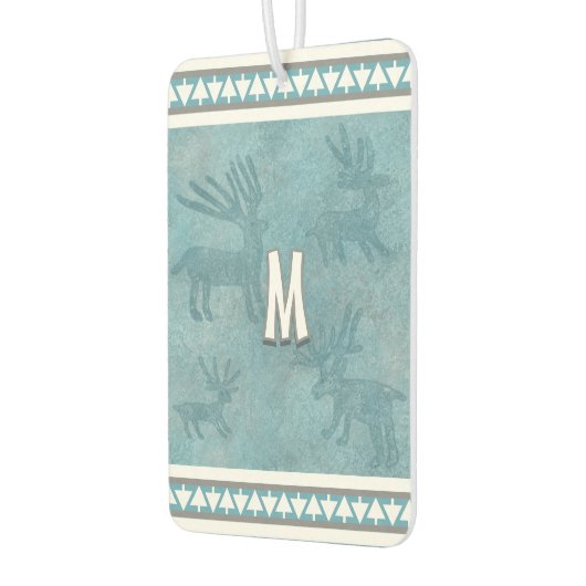 Zuidwest Winter Herten en Pine Trees Gepersonalise Luchtverfrisser (Links)