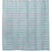 Zuidwest Winter Sneeuwvlokken & Pine Trees Blauw Douchegordijn (Voorkant)