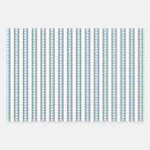 Zuidwest Winter Sneeuwvlokken & Pine Trees Blauw Inpakpapier Vel (Voorkant 3)