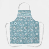 Zuidwest Winter Snowflake Pine Gepersonaliseerd Bl Schort (Voorkant)