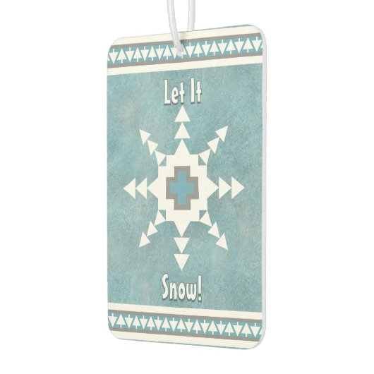 Zuidwest Winter Snowflake Pine Trees Gepersonalise Luchtverfrisser (Links)