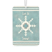 Zuidwest Winter Snowflake Pine Trees Gepersonalise Luchtverfrisser (Achterkant)