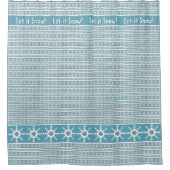 Zuidwest Winter Snowflake & Pines gepersonaliseerd Douchegordijn (Voorkant)