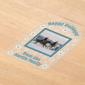 Zuidwest Winter Snowflakes Custom Wenskaart Acryl Uitnodigingen (Laagn)