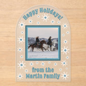 Zuidwest Winter Snowflakes Custom Wenskaart Acryl Uitnodigingen (Voorkant)