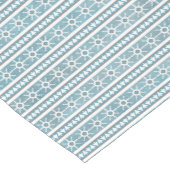 Zuidwest Winter Snowflakes Pines gestreept blauw Korte Tafelloper (Hoek)