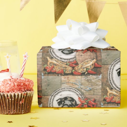 Zuidwest-witwrapppapier hazard Indian Basket Corn Cadeaupapier (Verjaardagsfeest)