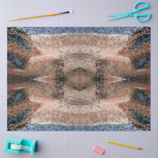 Zuidwest-woestijnmozaïekachtergrond ontkoppeling tissuepapier (Craft)