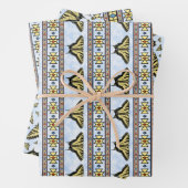 Zuidwest Yellow Swallowtail Butterflies Blue Sky Inpakpapier Vel (In situ)