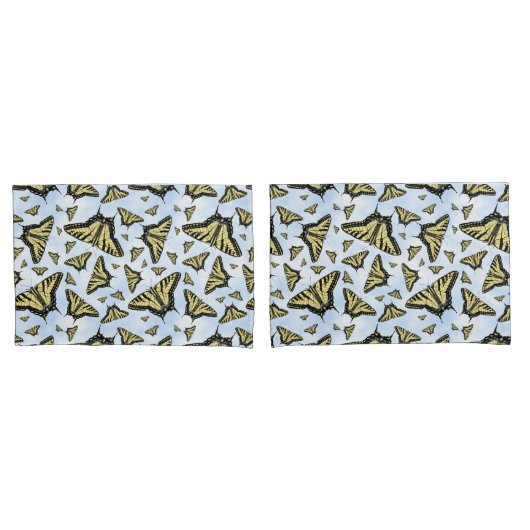 Zuidwest Yellow Swallowtail Butterflies Blue Sky Kussensloop (Voorkant-Set)