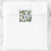 Zuidwest Yellow Swallowtail Butterflies Blue Sky Vierkante Sticker (Tas)