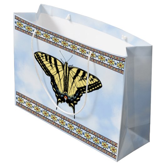 Zuidwest Yellow Swallowtail Butterfly Blue Sky Groot Cadeauzakje (Achterkant Gekanteld)