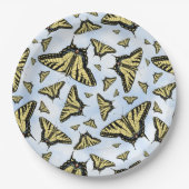 Zuidwest Yellow Swallowtail Butterfly Blue Sky Papieren Bordje (Voorkant)
