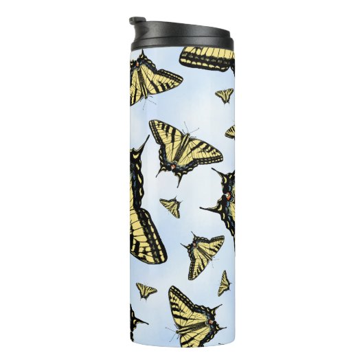 Zuidwest Yellow Swallowtail Butterfly Blue Sky Thermosbeker (Geroteerd rechts)